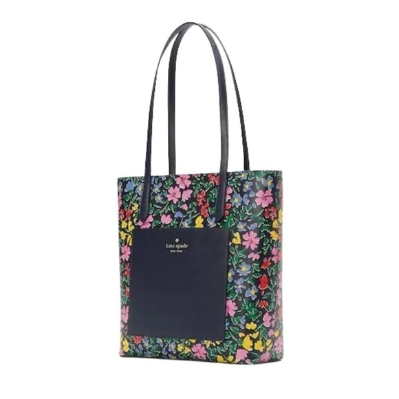 Kate Spade NWT Daily Tote, Parisian Navy Multi - Shoreside Flora, Statement Bag - Picture 14 of 14